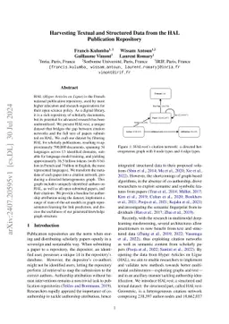 Harvesting Textual and Contrastive Data from the HAL Publication Repository