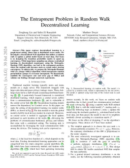 The Entrapment Problem in Random Walk Decentralized Learning
