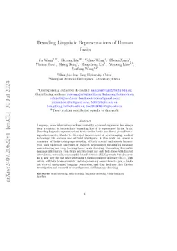 Decoding Linguistic Representations of Human Brain
