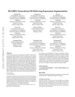 3D-GRES: Generalized 3D Referring Expression Segmentation