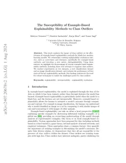 The Susceptibility of Example-Based Explainability Methods to Class
  Outliers