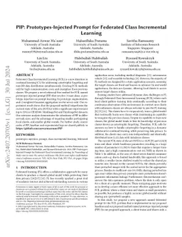 PIP: Prototypes-Injected Prompt for Federated Class Incremental Learning