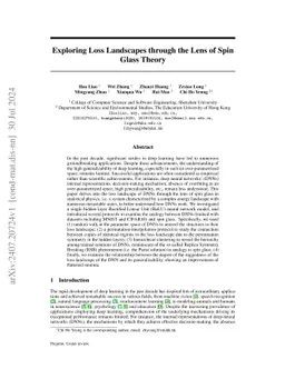 Exploring Loss Landscapes through the Lens of Spin Glass Theory