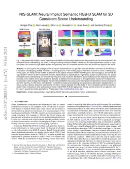 NIS-SLAM: Neural Implicit Semantic RGB-D SLAM for 3D Consistent Scene
  Understanding