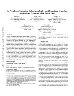 Co-Neighbor Encoding Schema: A Light-cost Structure Encoding Method for
  Dynamic Link Prediction
