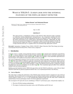 What is YOLOv5: A deep look into the internal features of the popular
  object detector