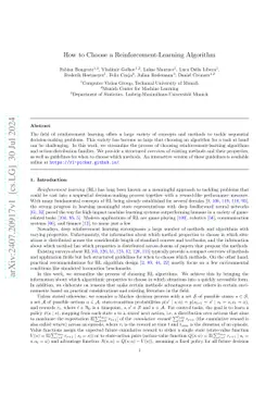 How to Choose a Reinforcement-Learning Algorithm