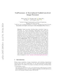 UniProcessor: A Text-induced Unified Low-level Image Processor