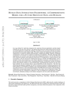 Human-Data Interaction Framework: A Comprehensive Model for a Future
  Driven by Data and Humans