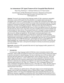 An Autonomous GIS Agent Framework for Geospatial Data Retrieval