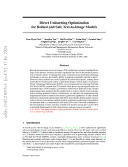 Direct Unlearning Optimization for Robust and Safe Text-to-Image Models