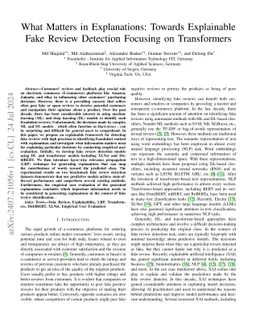 What Matters in Explanations: Towards Explainable Fake Review Detection
  Focusing on Transformers