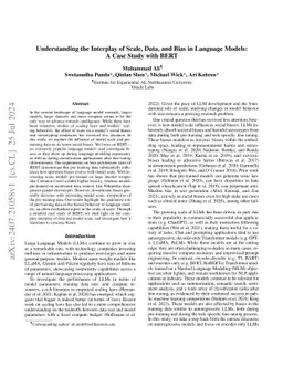 Understanding the Interplay of Scale, Data, and Bias in Language Models:
  A Case Study with BERT