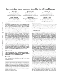 LawLLM: Law Large Language Model for the US Legal System