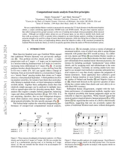 Computational music analysis from first principles