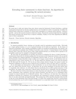 Extending choice assessments to choice functions: An algorithm for
  computing the natural extension