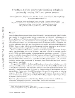 NeuroSEM: A hybrid framework for simulating multiphysics problems by
  coupling PINNs and spectral elements