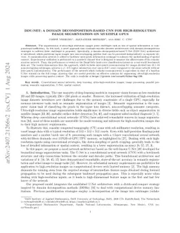 DDU-Net: A Domain Decomposition-Based CNN for High-Resolution Image Segmentation on Multiple GPUs