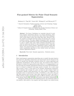 Fine-grained Metrics for Point Cloud Semantic Segmentation