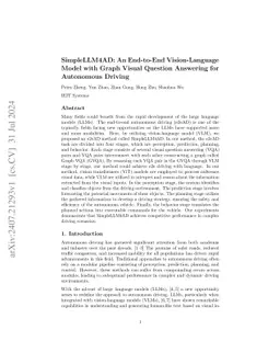 SimpleLLM4AD: An End-to-End Vision-Language Model with Graph Visual
  Question Answering for Autonomous Driving