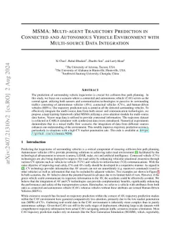 MSMA: Multi-agent Trajectory Prediction in Connected and Autonomous
  Vehicle Environment with Multi-source Data Integration