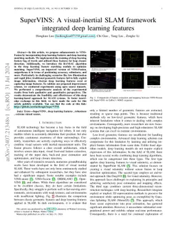 SuperVINS: A visual-inertial SLAM framework integrated deep learning
  features