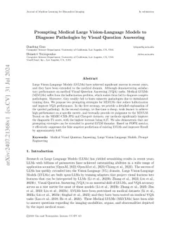 Prompting Medical Large Vision-Language Models to Diagnose Pathologies by Visual Question Answering