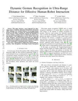 Dynamic Gesture Recognition in Ultra-Range Distance for Effective
  Human-Robot Interaction