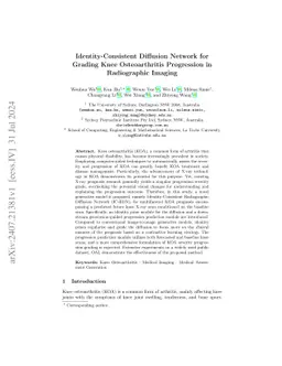 Identity-Consistent Diffusion Network for Grading Knee Osteoarthritis
  Progression in Radiographic Imaging