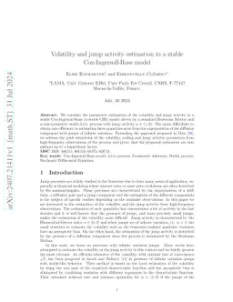 Volatility and jump activity estimation in a stable Cox-Ingersoll-Ross
  model