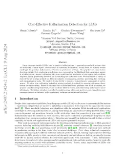 Cost-Effective Hallucination Detection for LLMs