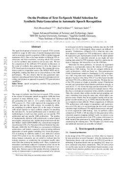 On the Problem of Text-To-Speech Model Selection for Synthetic Data
  Generation in Automatic Speech Recognition
