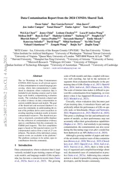 Data Contamination Report from the 2024 CONDA Shared Task