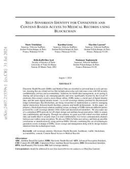 Self-Sovereign Identity for Consented and Content-Based Access to
  Medical Records using Blockchain