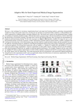 Adaptive Mix for Semi-Supervised Medical Image Segmentation