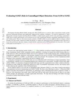 Evaluating SAM2's Role in Camouflaged Object Detection: From SAM to SAM2