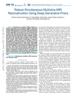 Robust Simultaneous Multislice MRI Reconstruction Using Slice-Wise Learned Generative Diffusion Priors