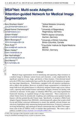 MSA$^2$Net: Multi-scale Adaptive Attention-guided Network for Medical
  Image Segmentation