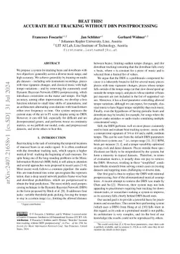 Beat this! Accurate beat tracking without DBN postprocessing