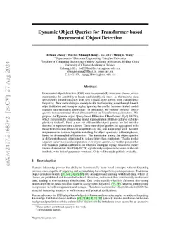 Dynamic Object Queries for Transformer-based Incremental Object
  Detection