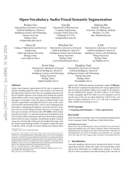 Open-Vocabulary Audio-Visual Semantic Segmentation
