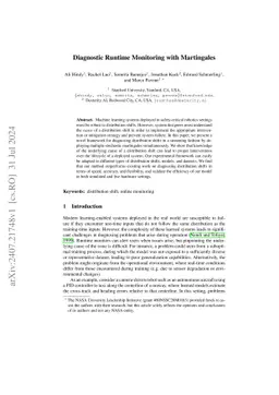 Diagnostic Runtime Monitoring with Martingales