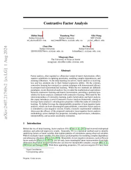 Contrastive Factor Analysis