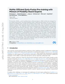 MoMa: Efficient Early-Fusion Pre-training with Mixture of Modality-Aware
  Experts