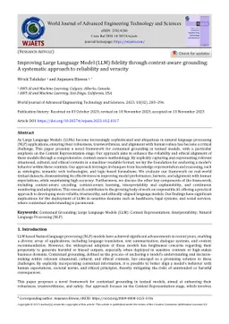 Improving Large Language Model (LLM) fidelity through context-aware
  grounding: A systematic approach to reliability and veracity
