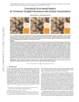 Evaluating Force-based Haptics for Immersive Tangible Interactions with
  Surface Visualizations