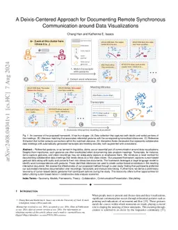 A Deixis-Centered Approach for Documenting Remote Synchronous
  Communication around Data Visualizations