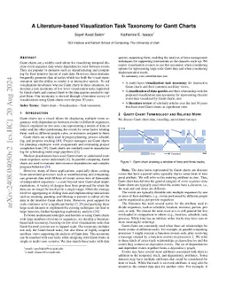 A Literature-based Visualization Task Taxonomy for Gantt Charts