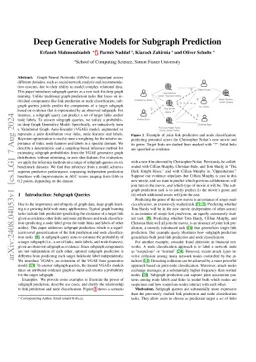 Deep Generative Models for Subgraph Prediction