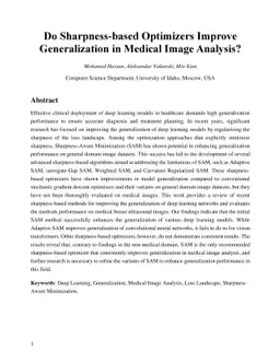 Do Sharpness-based Optimizers Improve Generalization in Medical Image
  Analysis?